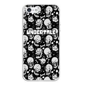 Чехол для iPhone 5/5S матовый с принтом UNDERTALE , Силикон | Область печати: задняя сторона чехла, без боковых панелей | game | undertale | азриэль дримурр | альфис | андайн | андертейл | асгор дримурр | добро | дьявол | зло | игра | игры | кости | меттатон | папирус | санс | стрела | ториэль | трезубец | фриск | чара | черный