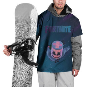 Накидка на куртку 3D с принтом Fortnite x Marshmello (Smail). , 100% полиэстер |  | 3d | fortnite | marshmello | smail | абстракция | дизайн | звезды | игра | искусство | космос | маршмеллоу | надпись | смайл | стиль | текстура | эмблема