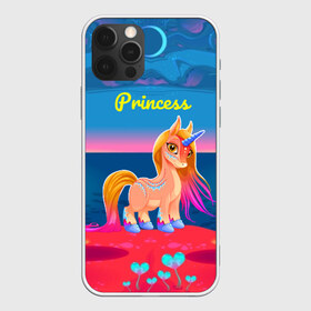Чехол для iPhone 12 Pro Max с принтом Милый единорог , Силикон |  | pony | грива | девочка | единорог | конь | копыта | красивая | лошадка | лошадь | милая | пони | природа закат | радуга