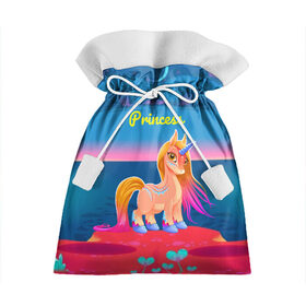 Подарочный 3D мешок с принтом Милый единорог , 100% полиэстер | Размер: 29*39 см | pony | грива | девочка | единорог | конь | копыта | красивая | лошадка | лошадь | милая | пони | природа закат | радуга