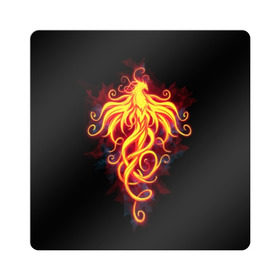 Магнит виниловый Квадрат с принтом Огненный Феникс , полимерный материал с магнитным слоем | размер 9*9 см, закругленные углы | огненный феникс