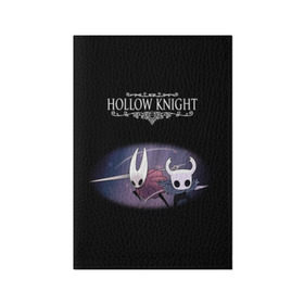 Обложка для паспорта матовая кожа с принтом Hollow Knight. , натуральная матовая кожа | размер 19,3 х 13,7 см; прозрачные пластиковые крепления | Тематика изображения на принте: 3d | hollow knight | игра | полый рыцарь | холлоу найт