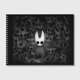 Альбом для рисования с принтом Hollow Knight , 100% бумага
 | матовая бумага, плотность 200 мг. | hollow knight | детская | для детей | игра | компьютерная игра | королевство | рыцарь | темный рыцарь | холлов кнайт | экшен