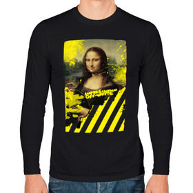 Мужской лонгслив хлопок с принтом mona lisa , 100% хлопок |  | impressionism off white | mona lisa | off white | off white купить | off white мужской | off white цена