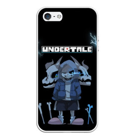 Чехол для iPhone 5/5S матовый с принтом Undertale , Силикон | Область печати: задняя сторона чехла, без боковых панелей | 3d | hp | pixel | sans | undertale | абстракция | андертейл | геометрия | гроза | игра | кости | молния | надпись | пиксель | пикселя | подземная история | текстура