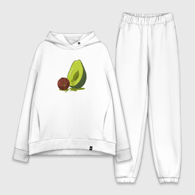 Женский костюм хлопок Oversize с принтом Avocado R.I.P. ,  |  | авокадо | арт | веган | вегетарианец | вкусняшка | еда | жиры | зеленый | зож | косточка | милый | овощи | пп | фрукты | юмор
