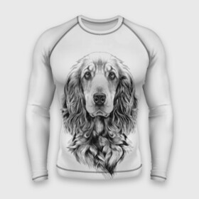 Мужской рашгард 3D с принтом Кокер спаниель ,  |  | animal | black | breed | cocker spaniel | cool | dog | eyes | interesting | look | muzzle | white | wool | белый | взгляд | глаза | животное | интересный | кокер спаниель | пёс | порода | прикольный | псина | собака | собакен | черный | шерсть