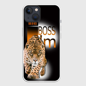 Чехол для iPhone 13 с принтом Я Босс Im big boss ,  |  | big boss | кружка с леопардом
купить | купить футболку boss | купить футболку босс | подарок начальнику | стильная футболка | футболка с леопардом купить | я босс | я начальник