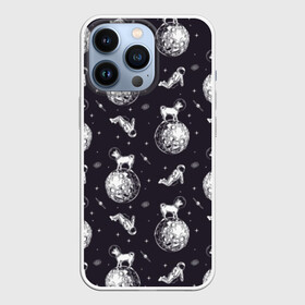 Чехол для iPhone 13 Pro с принтом Собаки   астронавты ,  |  | astronaut | black | breed | chihuahua | dog | flight | galaxy | helmet | planet | space | spacesuit | white | астронавт | белый | галактика | космос | пёс | планета | полёт | порода | скафандр | собака | черный | чихуахуа | шлем