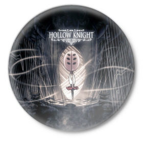 Значок с принтом Hollow Knight. ,  металл | круглая форма, металлическая застежка в виде булавки | 3d | hollow knight | hornet | игра | полый рыцарь | текстура | холлоу найт