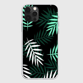 Чехол для iPhone 12 Pro Max с принтом Листья пальмы , Силикон |  | Тематика изображения на принте: 3d | green | leaves | magic | pattern | tekstura | white | белые | зеленые | листья | текстура | узор