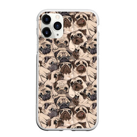 Чехол для iPhone 11 Pro Max матовый с принтом Мопсы , Силикон |  | animal | attractive face | breed | cute | dog | eyes | funny | look | pug | puppy | взгляд | глаза | животное | забавный | милый | мопс | порода | собака | щенок