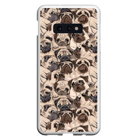 Чехол для Samsung S10E с принтом Мопсы , Силикон | Область печати: задняя сторона чехла, без боковых панелей | animal | attractive face | breed | cute | dog | eyes | funny | look | pug | puppy | взгляд | глаза | животное | забавный | милый | мопс | порода | собака | щенок