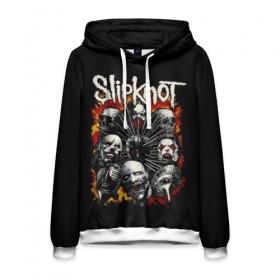 Мужская толстовка 3D с принтом Slipknot , 100% полиэстер | двухслойный капюшон со шнурком для регулировки, мягкие манжеты на рукавах и по низу толстовки, спереди карман-кенгуру с мягким внутренним слоем. | Тематика изображения на принте: band | corey taylor | jim root | metal | mick thomson | music | official | альтернативный | глэм | готик | гранж | метал | музыка | пост | рок | хард