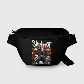 Поясная сумка 3D с принтом Slipknot , 100% полиэстер | плотная ткань, ремень с регулируемой длиной, внутри несколько карманов для мелочей, основное отделение и карман с обратной стороны сумки застегиваются на молнию | band | corey taylor | jim root | metal | mick thomson | music | official | альтернативный | глэм | готик | гранж | метал | музыка | пост | рок | хард