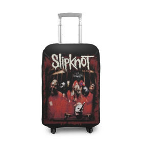 Чехол для чемодана 3D с принтом Slipknot , 86% полиэфир, 14% спандекс | двустороннее нанесение принта, прорези для ручек и колес | band | corey taylor | jim root | metal | mick thomson | music | official | альтернативный | глэм | готик | гранж | метал | музыка | пост | рок | слипкнот | хард
