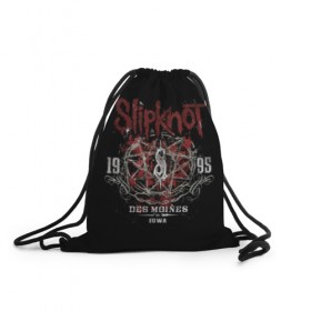 Рюкзак-мешок 3D с принтом Slipknot , 100% полиэстер | плотность ткани — 200 г/м2, размер — 35 х 45 см; лямки — толстые шнурки, застежка на шнуровке, без карманов и подкладки | band | corey taylor | jim root | metal | mick thomson | music | official | альтернативный | глэм | готик | гранж | метал | музыка | пост | рок | слипкнот | хард