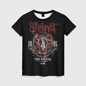 Женская футболка 3D с принтом Slipknot , 100% полиэфир ( синтетическое хлопкоподобное полотно) | прямой крой, круглый вырез горловины, длина до линии бедер | band | corey taylor | jim root | metal | mick thomson | music | official | альтернативный | глэм | готик | гранж | метал | музыка | пост | рок | слипкнот | хард