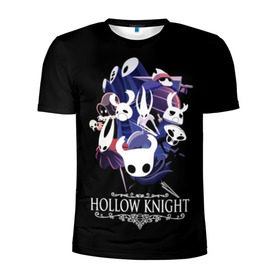Мужская футболка 3D спортивная с принтом Hollow Knight , 100% полиэстер с улучшенными характеристиками | приталенный силуэт, круглая горловина, широкие плечи, сужается к линии бедра | hallownest | hollow knight | the knight | игры | компьютерная игра | реймер | рыцарь