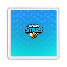 Магнит 55*55 с принтом Brawl Stars. , Пластик | Размер: 65*65 мм; Размер печати: 55*55 мм | 3d | blue | brawl stars | moba | pattern | абстракция | бравл старс | геометрия | жанр | игра | лого | логотип | надпись | паттерн | синий | текстура