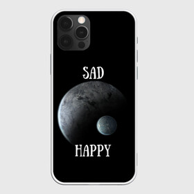 Чехол для iPhone 12 Pro с принтом Sad Happy , силикон | область печати: задняя сторона чехла, без боковых панелей | jesus | rap | грустный | джизус | джизус возрождение | джизус рэпер | джизус ты ювелир | мерч | музыка | реп | рэп | счастливый