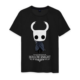 Мужская футболка хлопок с принтом Hollow Knight , 100% хлопок | прямой крой, круглый вырез горловины, длина до линии бедер, слегка спущенное плечо. | hallownest | hollow knight | the knight | игры | компьютерная игра | реймер | рыцарь