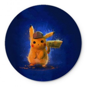 Коврик для мышки круглый с принтом Pikachu Pika Pika , резина и полиэстер | круглая форма, изображение наносится на всю лицевую часть | pika | pikachu | аниме | детская | детям | игры | молния | мышка | мышь | пика | пикачу | покемон | покемоны