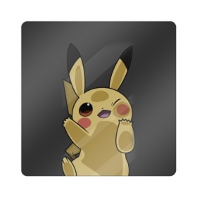 Магнит виниловый Квадрат с принтом Pikachu Pika Pika , полимерный материал с магнитным слоем | размер 9*9 см, закругленные углы | 