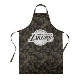 Фартук 3D с принтом Los Angeles Lakers Camo , 100% полиэстер | общий размер — 65 х 85 см, ширина нагрудника — 26 см, горловина — 53 см, длина завязок — 54 см, общий обхват в поясе — 173 см. Принт на завязках и на горловине наносится с двух сторон, на основной части фартука — только с внешней стороны | Тематика изображения на принте: camo | lakers | los angeles lakers | nba | баскетбол | камуфляж | лос анджелес лейкерс | нба | спорт | хаки