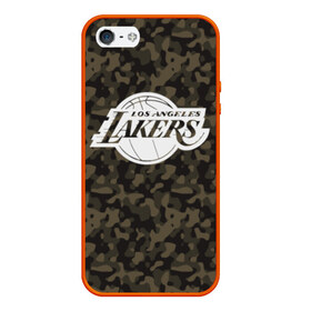 Чехол для iPhone 5/5S матовый с принтом Los Angeles Lakers Camo , Силикон | Область печати: задняя сторона чехла, без боковых панелей | camo | lakers | los angeles lakers | nba | баскетбол | камуфляж | лос анджелес лейкерс | нба | спорт | хаки