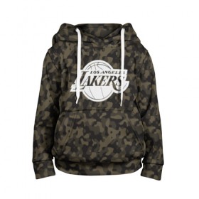 Детская толстовка 3D с принтом Los Angeles Lakers Camo , 100% полиэстер | двухслойный капюшон со шнурком для регулировки, мягкие манжеты на рукавах и по низу толстовки, спереди карман-кенгуру с мягким внутренним слоем | Тематика изображения на принте: camo | lakers | los angeles lakers | nba | баскетбол | камуфляж | лос анджелес лейкерс | нба | спорт | хаки