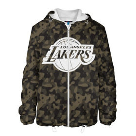 Мужская куртка 3D с принтом Los Angeles Lakers Camo , ткань верха — 100% полиэстер, подклад — флис | прямой крой, подол и капюшон оформлены резинкой с фиксаторами, два кармана без застежек по бокам, один большой потайной карман на груди. Карман на груди застегивается на липучку | Тематика изображения на принте: camo | lakers | los angeles lakers | nba | баскетбол | камуфляж | лос анджелес лейкерс | нба | спорт | хаки