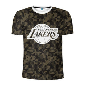 Мужская футболка 3D спортивная с принтом Los Angeles Lakers Camo , 100% полиэстер с улучшенными характеристиками | приталенный силуэт, круглая горловина, широкие плечи, сужается к линии бедра | camo | lakers | los angeles lakers | nba | баскетбол | камуфляж | лос анджелес лейкерс | нба | спорт | хаки