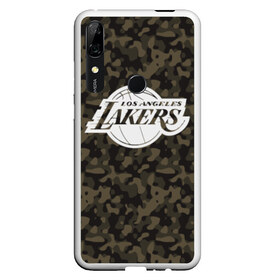 Чехол для Honor P Smart Z с принтом Los Angeles Lakers Camo , Силикон | Область печати: задняя сторона чехла, без боковых панелей | camo | lakers | los angeles lakers | nba | баскетбол | камуфляж | лос анджелес лейкерс | нба | спорт | хаки