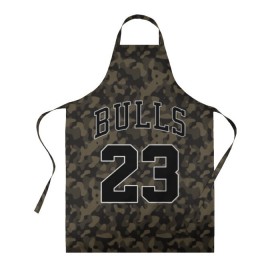 Фартук 3D с принтом Chicago Bulls 23 Camo , 100% полиэстер | общий размер — 65 х 85 см, ширина нагрудника — 26 см, горловина — 53 см, длина завязок — 54 см, общий обхват в поясе — 173 см. Принт на завязках и на горловине наносится с двух сторон, на основной части фартука — только с внешней стороны | bulls | camo | chicago | chicago bulls | nba | баскетбол | буллз | камуфляж | нба | спорт | хаки | чикаго | чикаго буллз