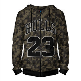 Мужская толстовка 3D на молнии с принтом Chicago Bulls 23 Camo , 100% полиэстер | длина до линии бедра, манжеты и пояс оформлены мягкой тканевой резинкой, двухслойный капюшон со шнурком для регулировки, спереди молния, по бокам два кармана | Тематика изображения на принте: bulls | camo | chicago | chicago bulls | nba | баскетбол | буллз | камуфляж | нба | спорт | хаки | чикаго | чикаго буллз