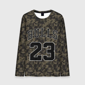 Мужской лонгслив 3D с принтом Chicago Bulls 23 Camo , 100% полиэстер | длинные рукава, круглый вырез горловины, полуприлегающий силуэт | bulls | camo | chicago | chicago bulls | nba | баскетбол | буллз | камуфляж | нба | спорт | хаки | чикаго | чикаго буллз