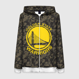 Женская толстовка 3D на молнии с принтом Golden State Warriors camo , 100% полиэстер | длина до линии бедра, манжеты и пояс оформлены мягкой тканевой резинкой, двухслойный капюшон со шнурком для регулировки, спереди молния, по бокам два кармана | Тематика изображения на принте: golden state | golden state warriors | nba | warriors | баскетбол | голден стэйт | голден стэйт уорриорз | камуфляж | нба | спорт | уорриорз camo | хаки