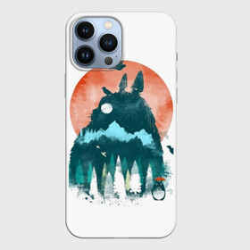 Чехол для iPhone 13 Pro Max с принтом Силуэт Тоторо ,  |  | anime | forest | meme | my neighbor | protectors | tokyo | totoro | аниме | гибли | иероглиф | манга | миядзаки | мой сосед | стиль | тоторо | фентези | хаяо | япония