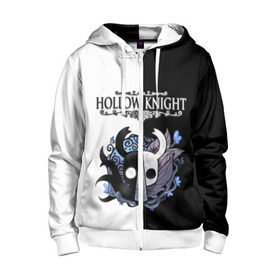Детская толстовка 3D на молнии с принтом Hollow Knight (Black & White) , 100% полиэстер |  манжеты и пояс оформлены широкой мягкой резинкой, двухслойный капюшон со шнурком для регулировки, спереди карманы и застежка-молния
 | Тематика изображения на принте: game | hollow knight | hollow knight godmaster | hollow knight map | hollow knight ps4 | silksong | белый | зот могучий | игра | карта | королевство | метроидвания | полый король | приключения букашек | халлоунест | холлоу кнайт | черный