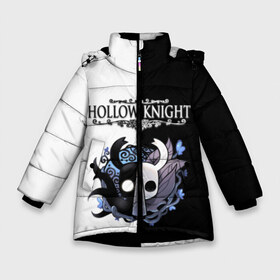 Зимняя куртка для девочек 3D с принтом Hollow Knight (Black & White) , ткань верха — 100% полиэстер; подклад — 100% полиэстер, утеплитель — 100% полиэстер. | длина ниже бедра, удлиненная спинка, воротник стойка и отстегивающийся капюшон. Есть боковые карманы с листочкой на кнопках, утяжки по низу изделия и внутренний карман на молнии. 

Предусмотрены светоотражающий принт на спинке, радужный светоотражающий элемент на пуллере молнии и на резинке для утяжки. | game | hollow knight | hollow knight godmaster | hollow knight map | hollow knight ps4 | silksong | белый | зот могучий | игра | карта | королевство | метроидвания | полый король | приключения букашек | халлоунест | холлоу кнайт | черный