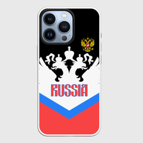 Чехол для iPhone 13 Pro с принтом HOCKEY RUSSIA ,  |  | Тематика изображения на принте: hockey | russia | sport | герб | надписи | россия | сборная хоккея | символика | спорт | спортсмен | триколор | форма | хоккей | чемпионат | я русский