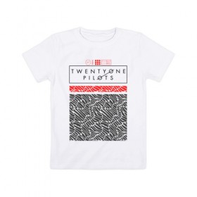 Детская футболка хлопок с принтом TWENTY ONE PILOTS (TOP) , 100% хлопок | круглый вырез горловины, полуприлегающий силуэт, длина до линии бедер | 21 pilots | 21p | bandito | blurryface | chlorine | joshua | music | ned | rock | top | trench | twenty one pilots | tyler | бандито | группа | музыка | нэд | рок | тренч