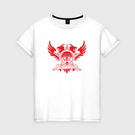 Женская футболка хлопок с принтом Dream Theater , 100% хлопок | прямой крой, круглый вырез горловины, длина до линии бедер, слегка спущенное плечо | 