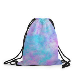 Рюкзак-мешок 3D с принтом Мрамор Tie Dye , 100% полиэстер | плотность ткани — 200 г/м2, размер — 35 х 45 см; лямки — толстые шнурки, застежка на шнуровке, без карманов и подкладки | tie dye | летняя футболка | розовый | синий | тай дай | фиолетовый | яркая футболка