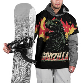 Накидка на куртку 3D с принтом Годзилла , 100% полиэстер |  | godzilla | king of the monsters | годзила | годзилла 2 | король монстров