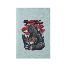 Обложка для паспорта матовая кожа с принтом Blue Godzilla , натуральная матовая кожа | размер 19,3 х 13,7 см; прозрачные пластиковые крепления | Тематика изображения на принте: godzilla | king of the monsters | годзила | годзилла 2 | король монстров