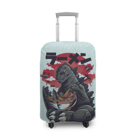 Чехол для чемодана 3D с принтом Blue Godzilla , 86% полиэфир, 14% спандекс | двустороннее нанесение принта, прорези для ручек и колес | godzilla | king of the monsters | годзила | годзилла 2 | король монстров