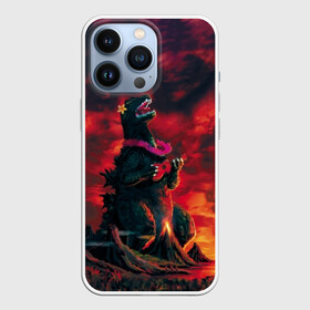 Чехол для iPhone 13 Pro с принтом Укулеле ,  |  | Тематика изображения на принте: godzilla | king of the monsters | годзила | годзилла 2 | король монстров