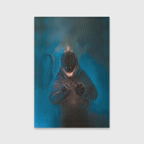 Обложка для паспорта матовая кожа с принтом Blue , натуральная матовая кожа | размер 19,3 х 13,7 см; прозрачные пластиковые крепления | godzilla | king of the monsters | годзила | годзилла 2 | король монстров